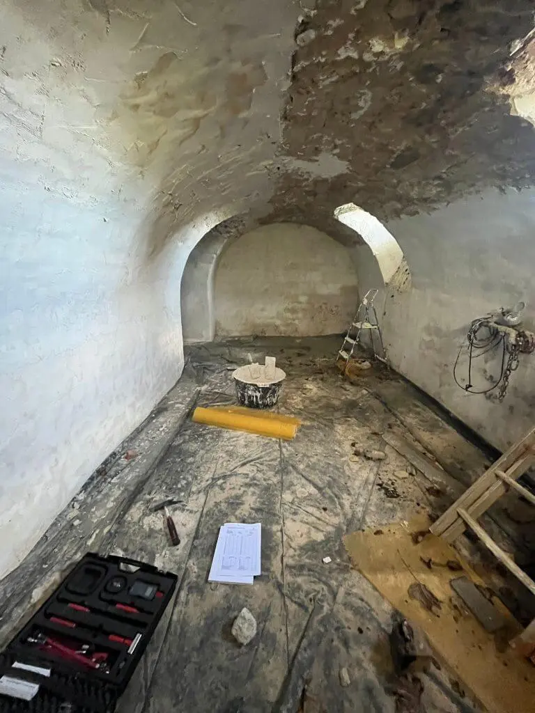 kellersanierung vorher eine baustelle im keller